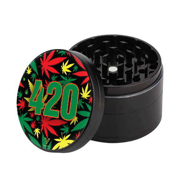 Vsyndicate 4 Piece Sharp Shred Classic Grinder / 55mm / 420 Rasta
